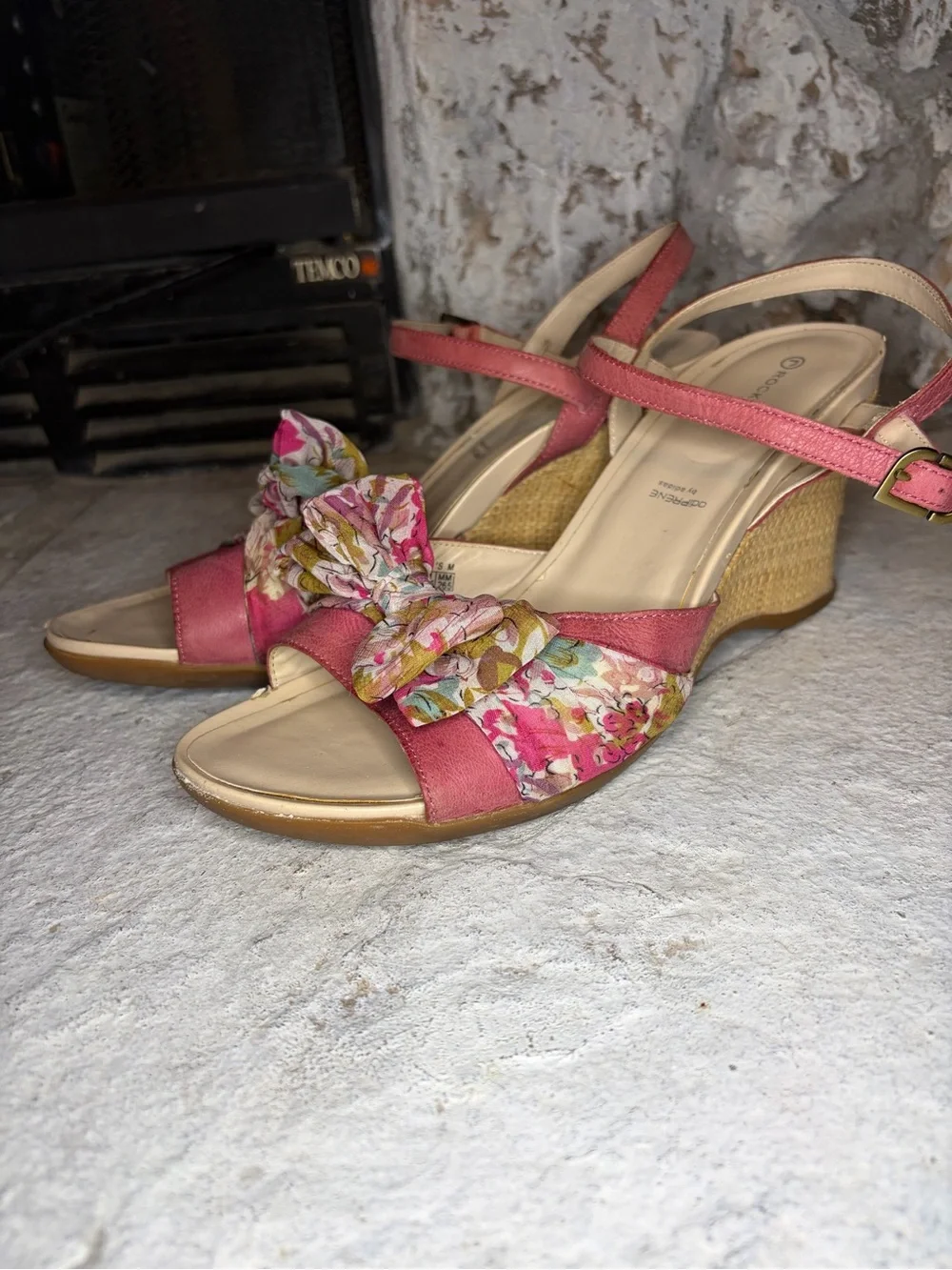 Rockport Adiprene by Adidas Women's Wedge Sandal with Floral Bow